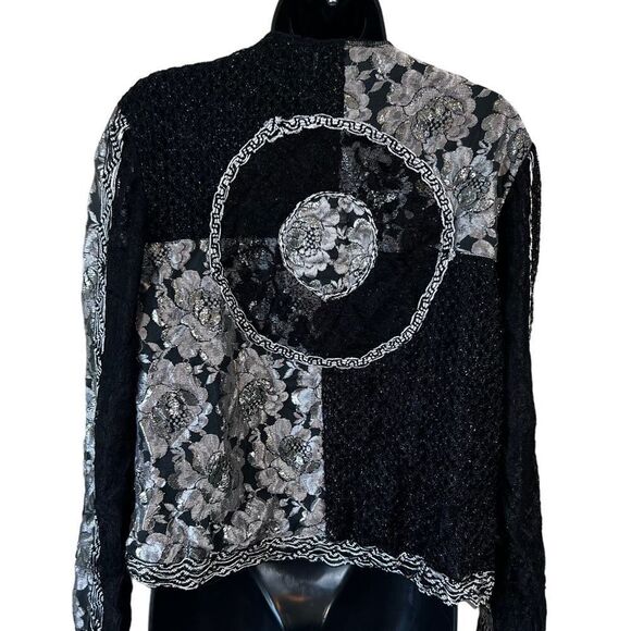 Sandy Starkman Black White Metallic Blazer - Picture 10 of 10